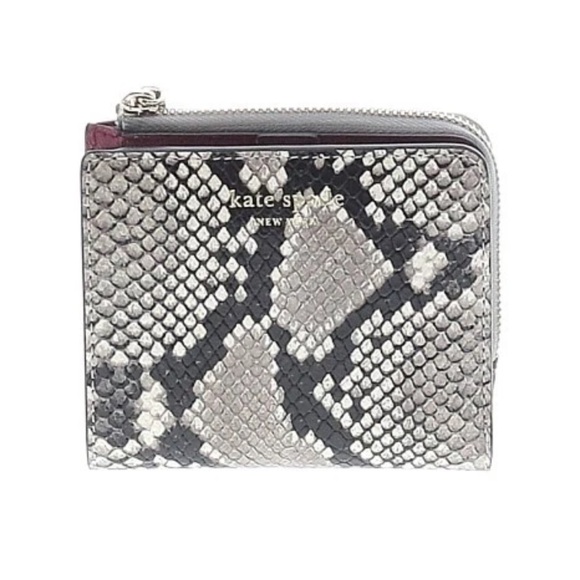 Kate Spade Eva Exotic Snakeskin Print Small L-Zip Bifold Wallet. NWT & COA - Picture 2 of 14